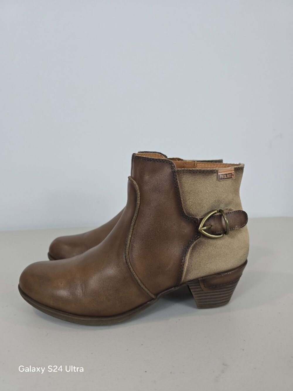 Pikolinos Rotterdam 902 water resistant ankle brown leather booties size 9 - Picture 5 of 10